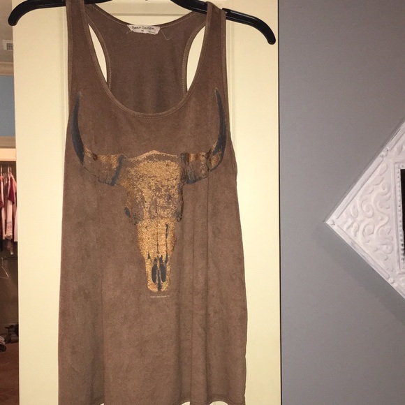 Brown suede like tank - Picture 1 of 4